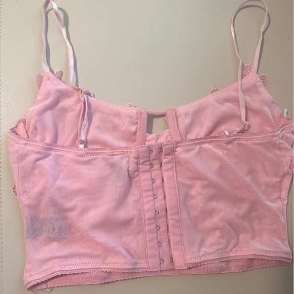Windsor Pink Social Butterfly Mesh Corset Top - Picture 6 of 7